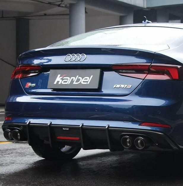 ดิฟฟิวเซอร์ Carbon Fiber Audi S5 A5 S-bumper B9 ทรง Karbel กันชน S Dry Carbon ปี 2017-2019