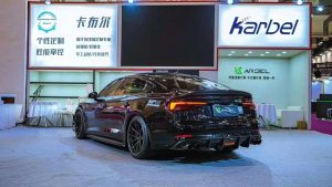 ดิฟฟิวเซอร์ Carbon Fiber Audi S5 A5 S-bumper B9 ทรง Karbel กันชน S Dry Carbon ปี 2017-2019