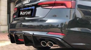 ดิฟฟิวเซอร์ Carbon Fiber Audi S5 A5 S-bumper B9 ทรง Karbel กันชน S Dry Carbon ปี 2017-2019
