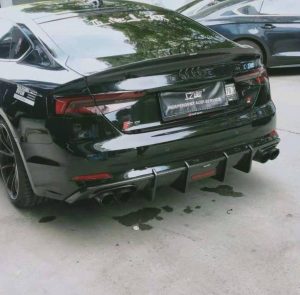 ดิฟฟิวเซอร์ Carbon Fiber Audi S5 A5 S-bumper B9 ทรง Karbel กันชน S Dry Carbon ปี 2017-2019