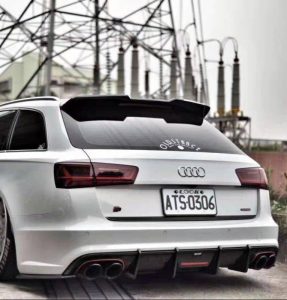 ดิฟฟิวเซอร์ Carbon Fiber Audi S6 / A6 Avant / A6 S-Line C7.5 ทรง Karbel S-Line Dry Carbon ปี 2016-2018