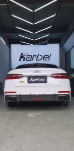 ดิฟฟิวเซอร์ Carbon Fiber Audi S6 A6 S-Line A6 Avant C8 ทรง Karbel S-Line ปี 2019-ON
