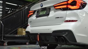 ดิฟฟิวเซอร์ Carbon Fiber BMW X3/X3M/X3MC F97 Pre-LCI ทรง Karbel Dry Carbon