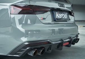 ดิฟฟิวเซอร์ Carbon Fiber Audi S5 A5 B9.5 ทรง Karbel พร้อมไฟเบรก ปี 2020-2025