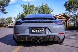 สปอยเลอร์ Carbon Fiber Porsche 718 Cayman / GTS Coupe ทรง Karbel ปี 2017-2025