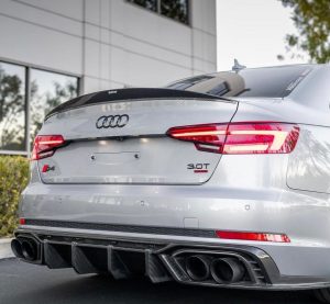 สปอยเลอร์ Carbon Fiber Audi S4 A4 B9 / B9.5 Sedan ทรง Karbel V2 Dry Carbon