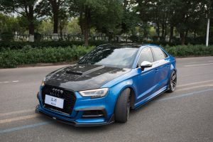 สเกิร์ตข้าง Carbon Fiber Audi RS3 S3 A3 8V.5 ทรง Karbel ปี 2017-2020