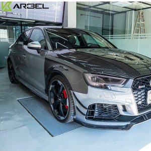สเกิร์ตข้าง Carbon Fiber Audi RS3 8V ทรง Karbel ปี 2018-2020