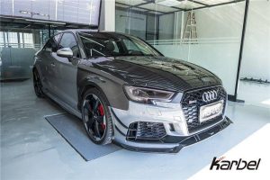 สเกิร์ตข้าง Carbon Fiber Audi RS3 8V ทรง Karbel ปี 2018-2020