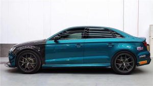 สเกิร์ตข้าง Carbon Fiber Audi RS3 8V ทรง Karbel ปี 2018-2020