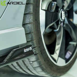 สเกิร์ตข้าง Carbon Fiber Audi RS3 8V ทรง Karbel ปี 2018-2020