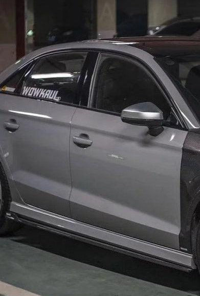 สเกิร์ตข้าง Carbon Fiber Audi RS3 8V ทรง Karbel ปี 2018-2020