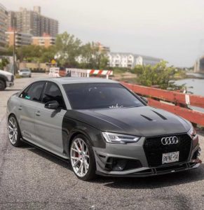 สเกิร์ตข้าง Carbon Fiber Audi S4 A4 S Line B9/B9.5 ทรง Karbel S-Line