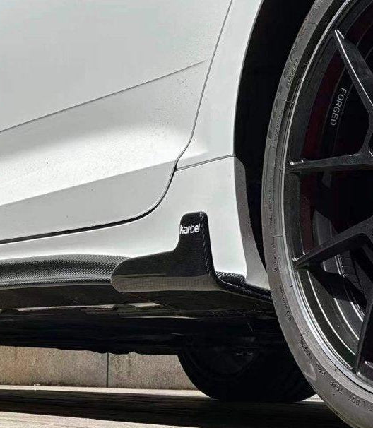 สเกิร์ตข้าง Carbon Fiber Audi S5 A5 B9.5 ทรง Karbel Dry Carbon ปี 2020-2025 (Side Skirts Extensions)
