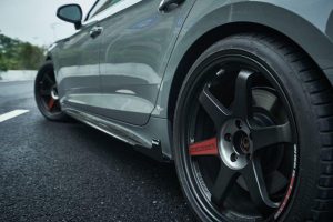 สเกิร์ตข้าง Carbon Fiber Audi S5 A5 B9.5 ทรง Karbel Dry Carbon ปี 2020-2025 (Side Skirts Extensions)