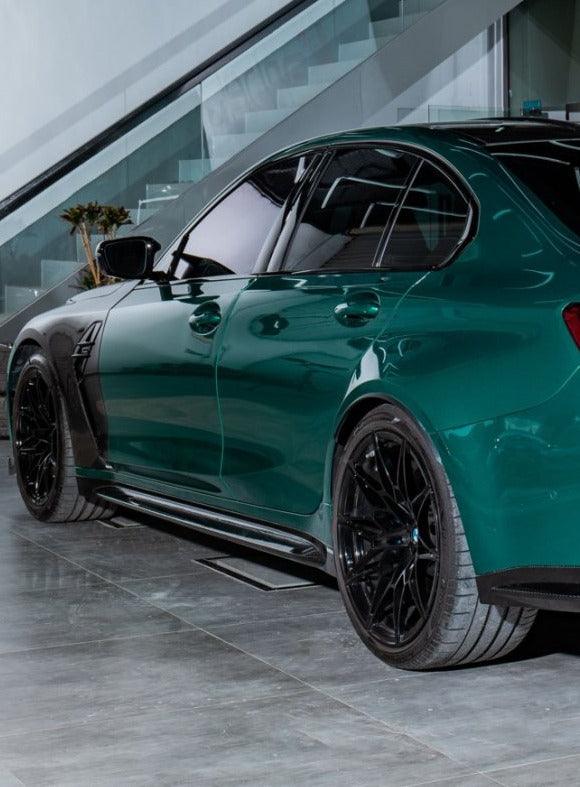 สเกิร์ตข้าง Carbon Fiber BMW M3 G80 ทรง Karbel ปี 2021-ON