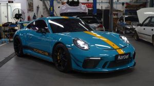 สเกิร์ตข้าง Carbon Fiber Porsche 911 991.1 991.2 GT3 4S GTS ทรง Karbel