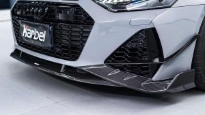 ลิ้นหน้า Carbon Fiber Audi RS7 RS6 C8 ทรง Karbel Dry Carbon ปี 2020-ON (Center Front Lip)