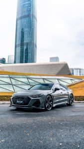 ลิ้นหน้า Carbon Fiber Audi RS7 RS6 C8 ทรง Karbel Dry Carbon ปี 2020-ON (Lower Corner Side Splitters)