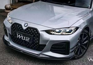 ลิ้นหน้า Carbon Fiber BMW I4 G26 M50 / e Drive 40 G26 Gran coupe M440i 430i ทรง Karbel