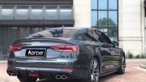สเกิร์ตข้าง Carbon Fiber Audi RS5 S5 A5 B9 ทรง Karbel ปี 2017-2019
