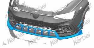 ลิ้นหน้า Carbon Fiber Volkswagen GTI MK8 ทรง Karbel
