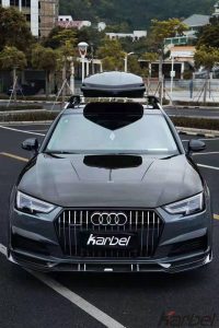 ลิ้นหน้า Carbon Fiber Audi A4 Allroad B9 ทรง Karbel ปี 2017-2019