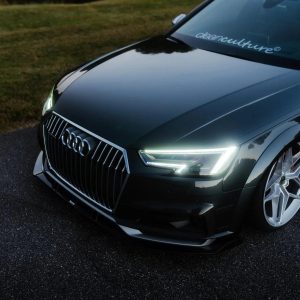 ลิ้นหน้า Carbon Fiber Audi A4 Allroad B9 ทรง Karbel ปี 2017-2019