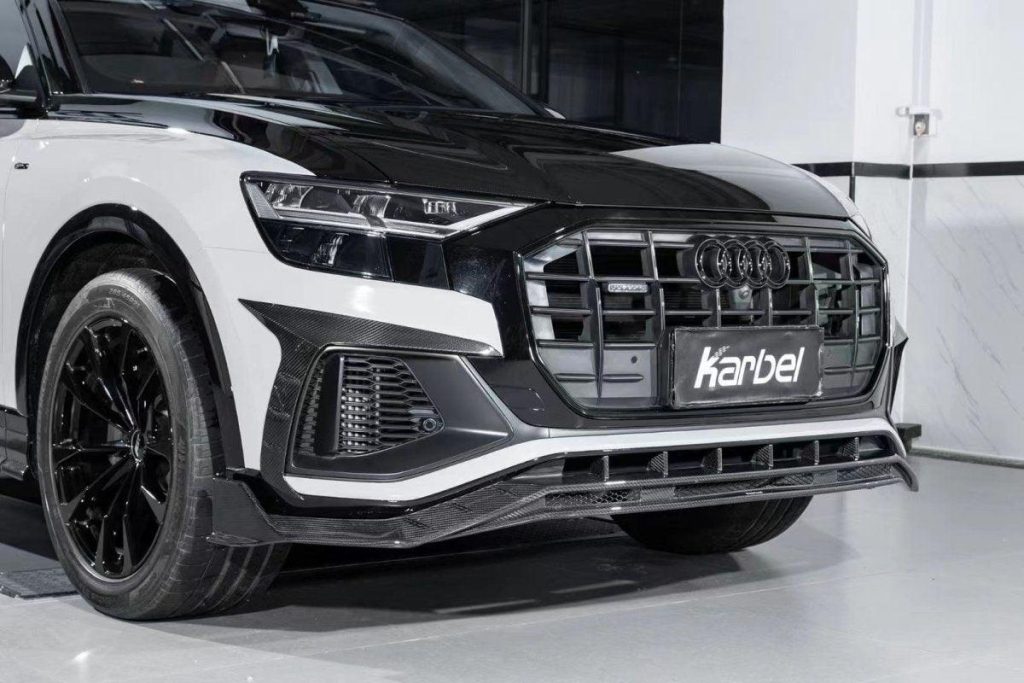 ลิ้นหน้า Carbon Fiber Audi SQ8 Q8 Pre-facelift ทรง Karbel ปี 2019-2023