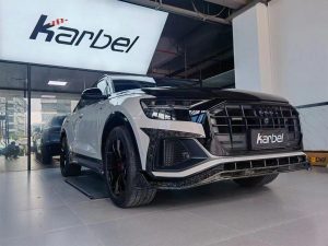 ลิ้นหน้า Carbon Fiber Audi SQ8 Q8 Pre-facelift ทรง Karbel ปี 2019-2023