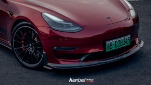 ลิ้นหน้า Carbon Fiber Tesla Model 3 / Performance ทรง Karbel