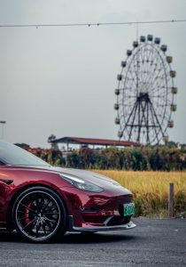 ลิ้นหน้า Carbon Fiber Tesla Model 3 / Performance ทรง Karbel