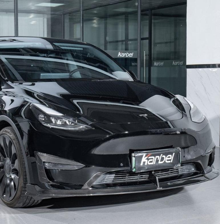ลิ้นหน้า Carbon Fiber Tesla Model Y / Performance ทรง Karbel
