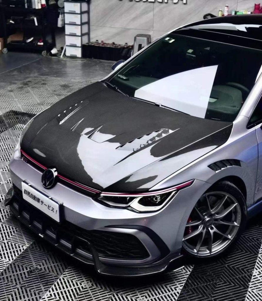 ฝากระโปรงหน้า Carbon Fiber Volkswagen Golf GTI / R-Line / R MK8 MK8.5 ทรง Karbel