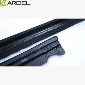 สเกิร์ตข้าง Carbon Fiber Audi A4 Allroad B9 ทรง Karbel ปี 2017-2019