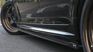 สเกิร์ตข้าง Carbon Fiber Audi A4 Allroad B9 ทรง Karbel ปี 2017-2019