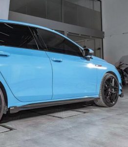 สเกิร์ตข้าง Carbon Fiber Volkswagen Golf GTI / R-line MK8 MK8.5 ทรง Karbel Dry Carbon