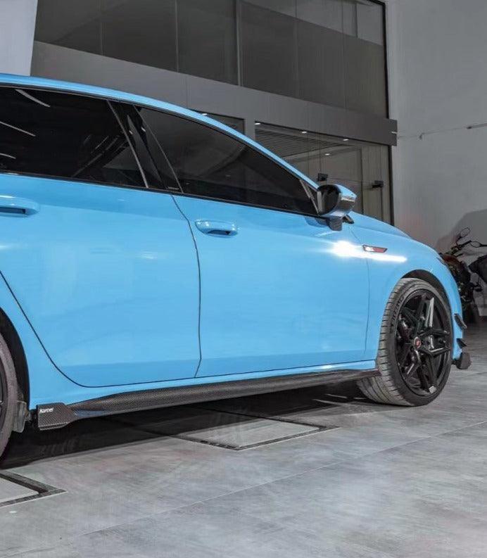 สเกิร์ตข้าง Carbon Fiber Volkswagen Golf GTI / R-line MK8 MK8.5 ทรง Karbel Dry Carbon