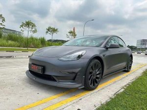 ชิ้นตกแต่งคาร์บอน Carbon Fiber Tesla Model 3 / Performance ทรง Karbel