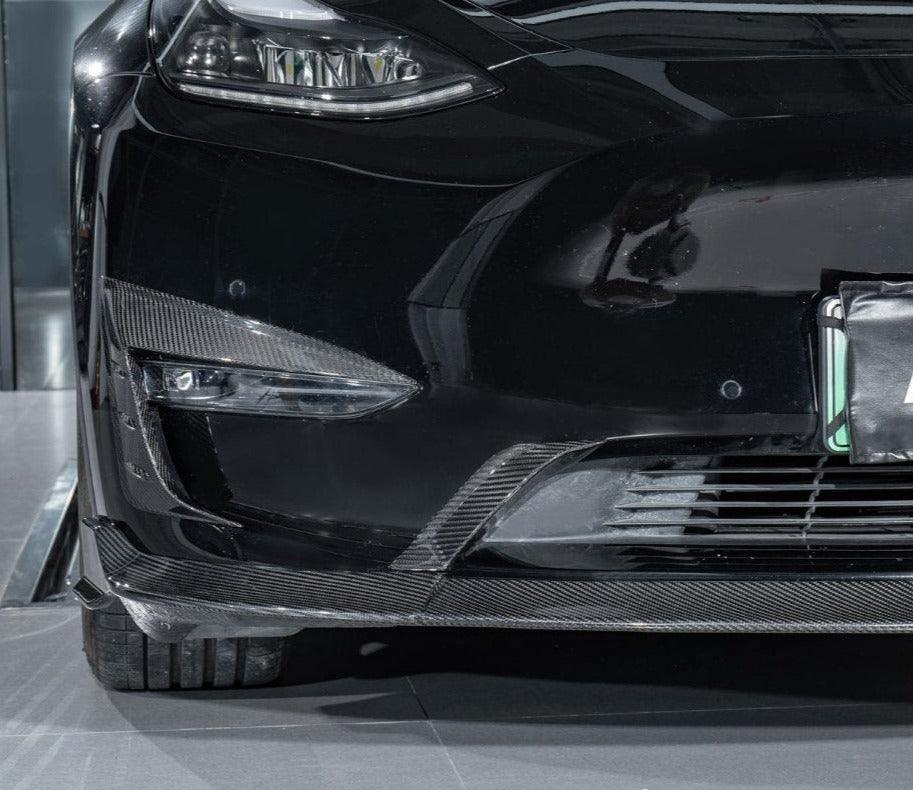 ชิ้นตกแต่งคาร์บอน Carbon Fiber Tesla Model Y / Performance ทรง Karbel