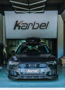 ลิ้นหน้า Carbon Fiber Audi A6 Allroad C8 ทรง Karbel V1 ปี 2020-ON