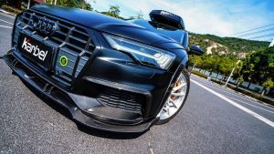 ลิ้นหน้า Carbon Fiber Audi A6 Allroad C8 ทรง Karbel V1 ปี 2020-ON