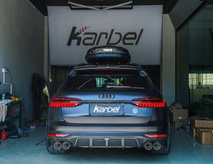 สปอยเลอร์หลังคา Carbon Fiber Audi A6 Allroad C8 ทรง Karbel V1 ปี 2020-ON