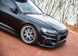 ลิ้นหน้า Carbon Fiber Audi A6 Allroad C8 ทรง Karbel V2 ปี 2020-ON