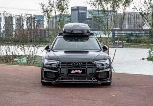 ลิ้นหน้า Carbon Fiber Audi A6 Allroad C8 ทรง Karbel V2 ปี 2020-ON
