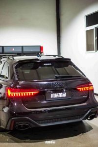 สปอยเลอร์หลังคา Carbon Fiber Audi A6 Allroad C8 ทรง Karbel V2 ปี 2020-ON