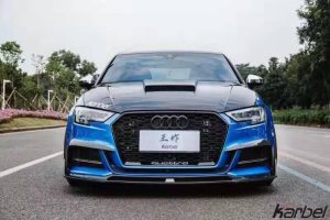 ฝากระโปรงหน้า Carbon Fiber Audi RS3 S3 A3 8V/8V.5 ทรง Karbel V1