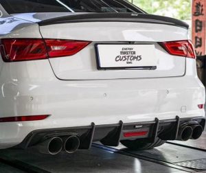 ดิฟฟิวเซอร์ Carbon Fiber Audi S3 A3 (with S bumper Only) 8V Sedan ทรง Karbel