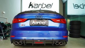 ดิฟฟิวเซอร์ Carbon Fiber Audi S3 A3 (with S bumper Only) 8V Sedan ทรง Karbel