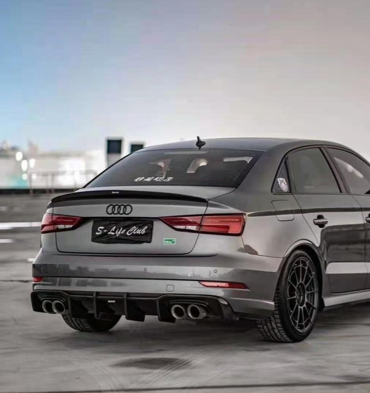 ดิฟฟิวเซอร์ Carbon Fiber Audi S3 A3 S-line 8.5V Sedan ทรง Karbel V1 S-Line ปี 2017-2020